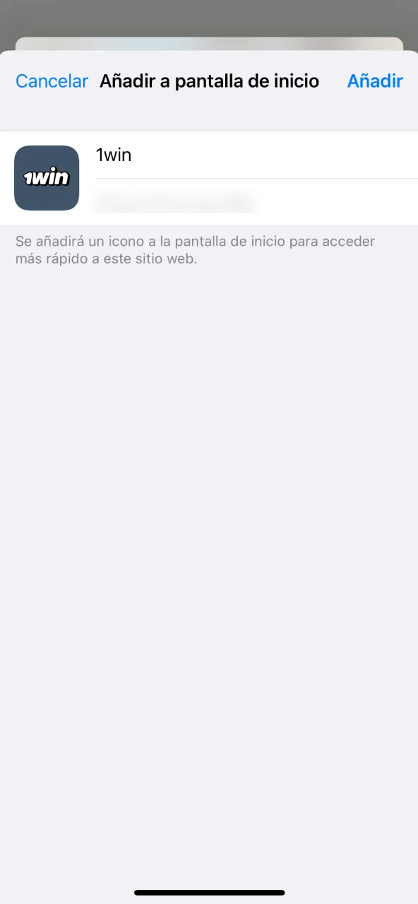 Finaliza el acceso directo de 1win.