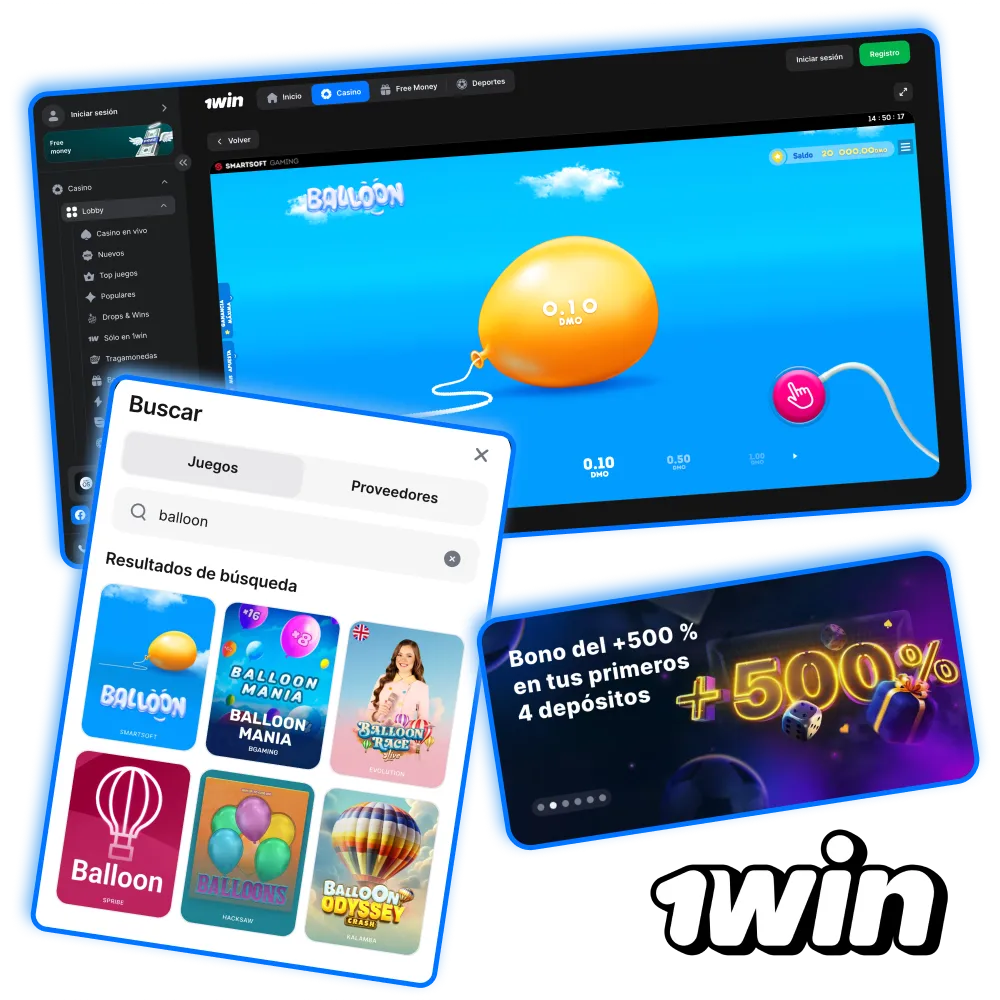 Apuestas crash Balloon en 1win Argentina.