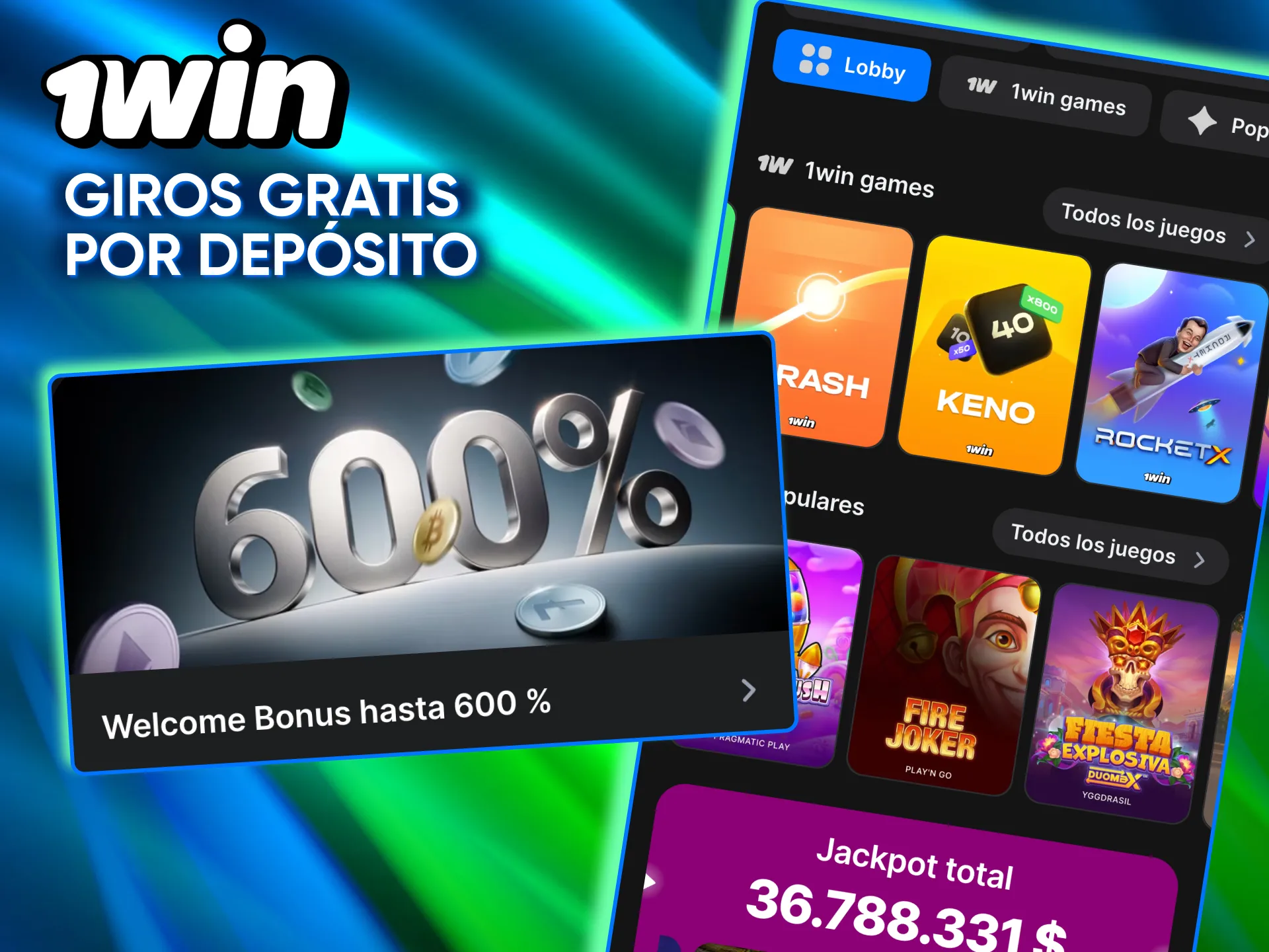 Promoción de giros automáticos acreditados en 1win.