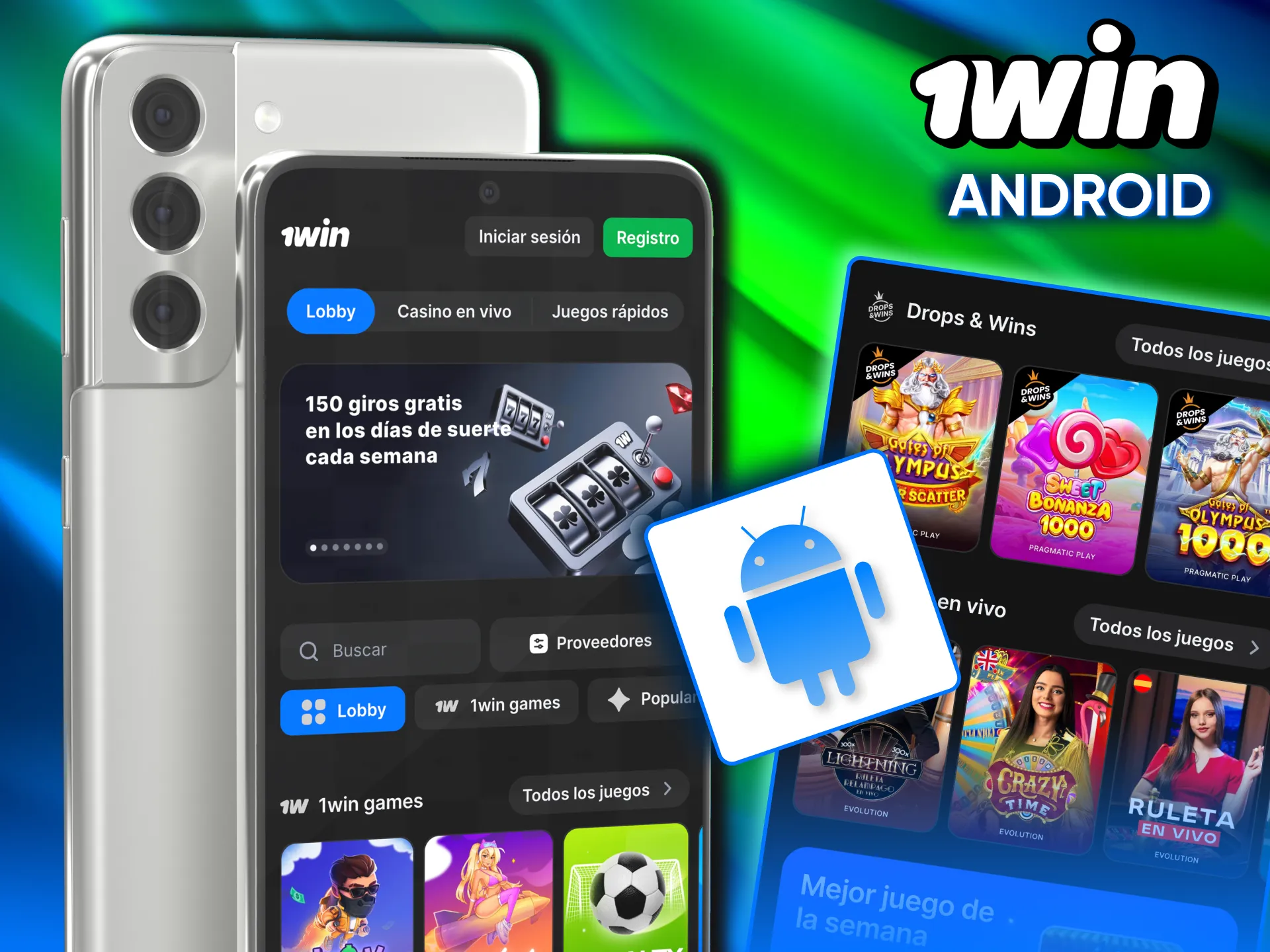 En Android descarga rápida del APK de 1win.