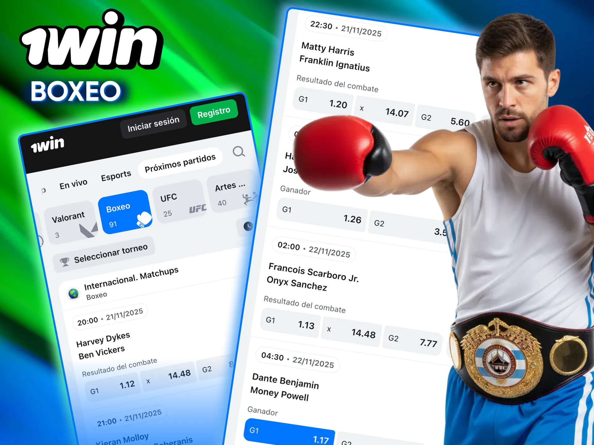 Mercados de rounds y método de victoria disponibles en la sección de boxeo de 1win.