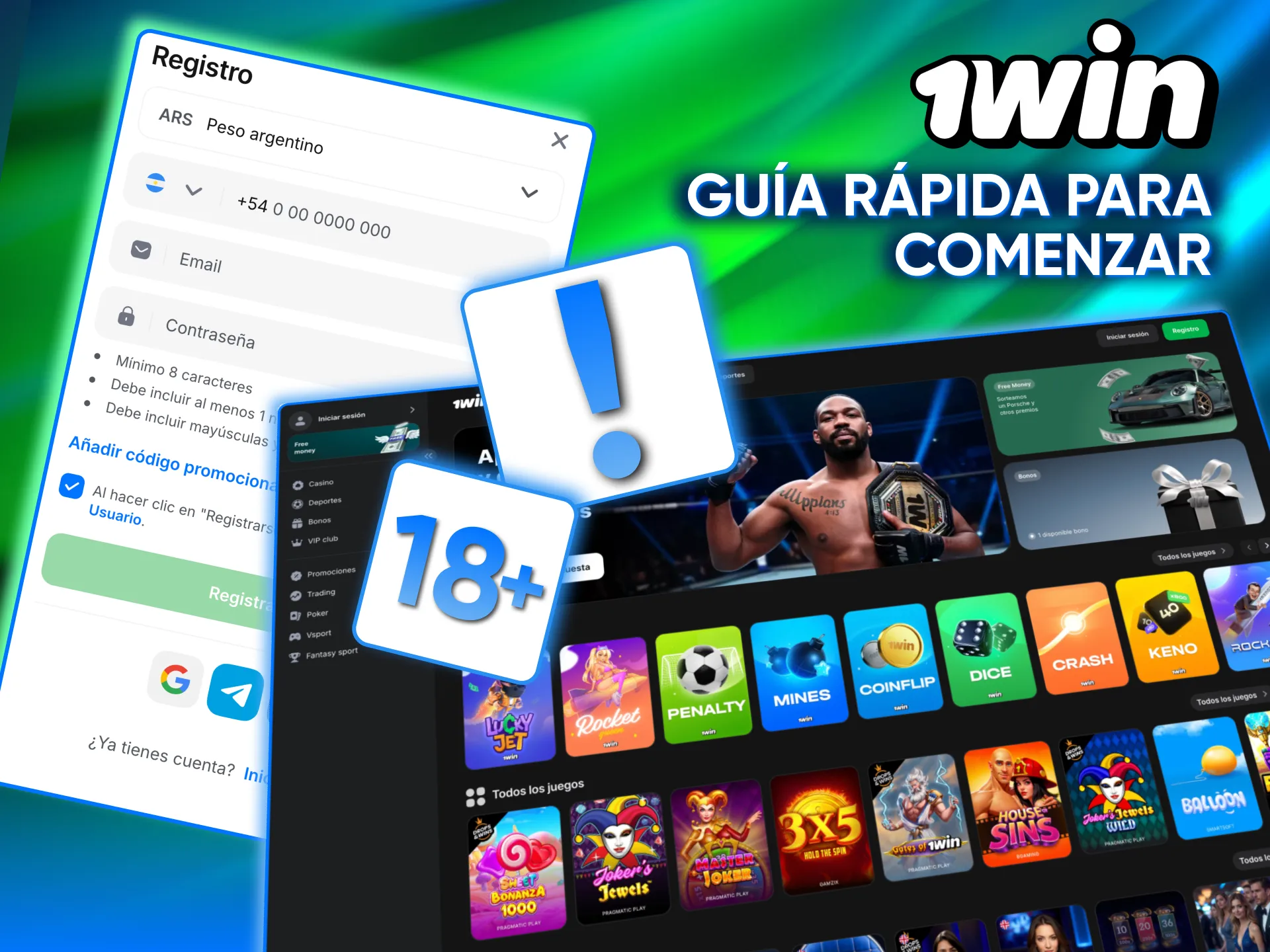 Instrucciones iniciales para usuarios de 1win.