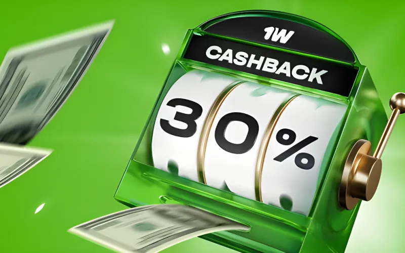 1win Argentina ofrece reembolso semanal del 30%.